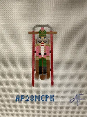 * Anne Fisher AF28NCPK Sled with Pink Nutcracker