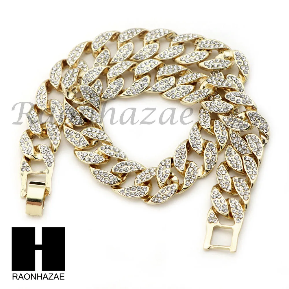 14K GOLD PT HAND GRENADE 18" TENNIS CHAIN 16" 30" CHOKER CUBAN CHAIN 23