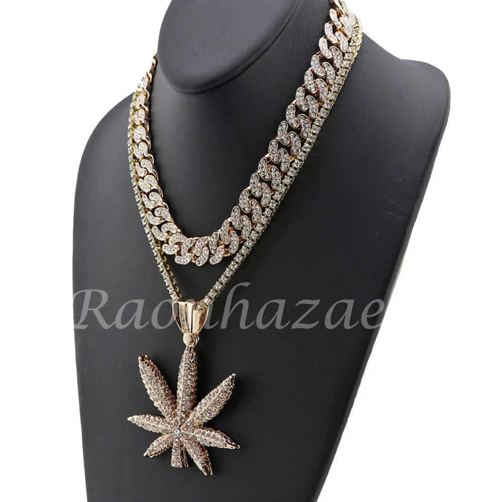 14K GOLD PT HAND GRENADE 18" TENNIS CHAIN 16" 30" CHOKER CUBAN CHAIN 24