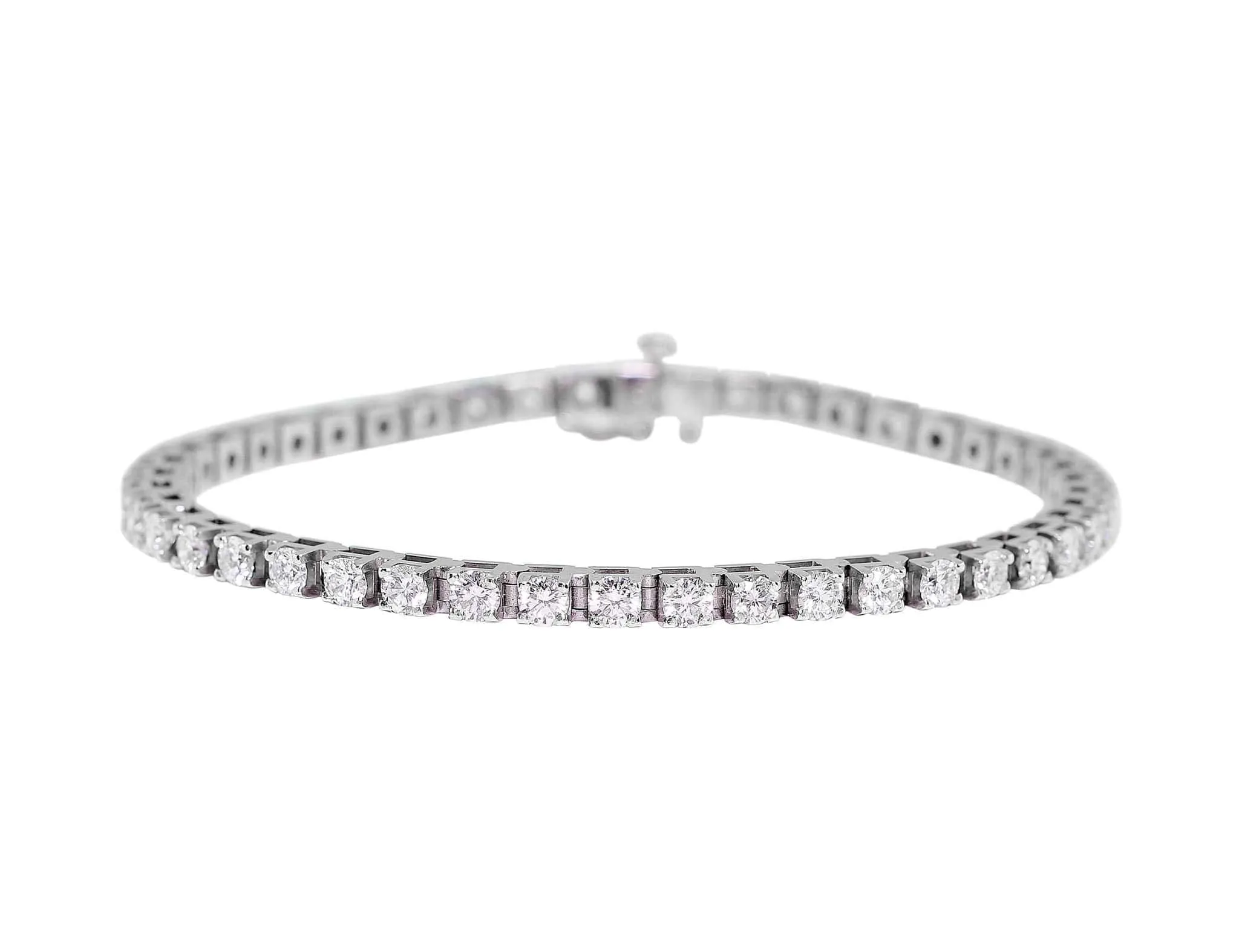 14k White Gold 5ct Diamond Tennis Bracelet