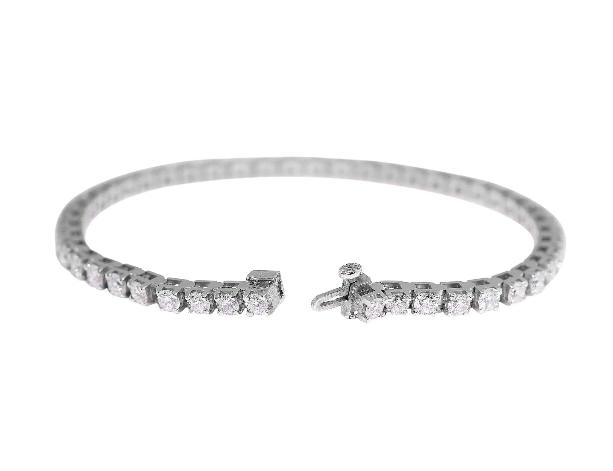 14k White Gold 5ct Diamond Tennis Bracelet
