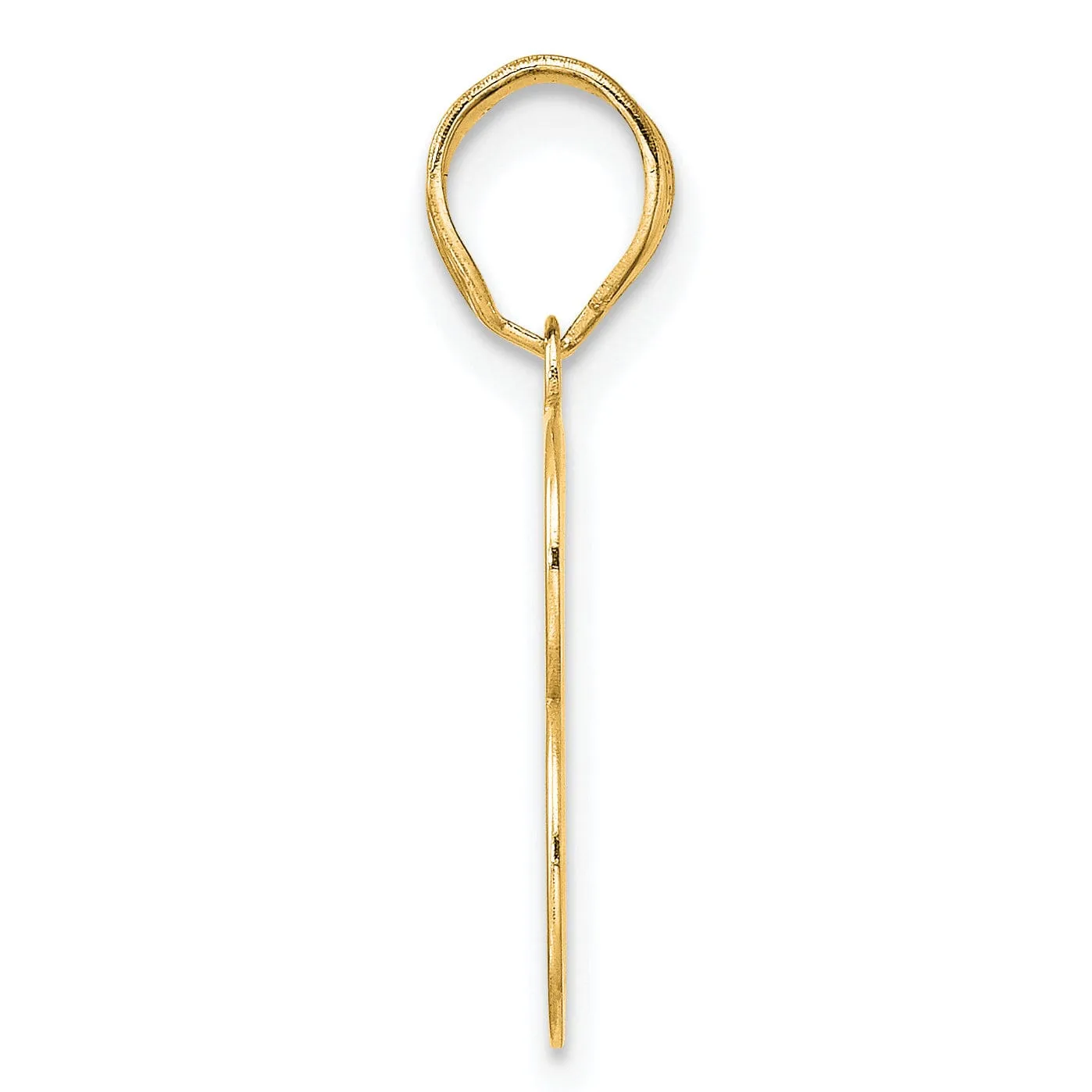 14k Yellow Gold Polished Finish Number 13 Charm Pendant