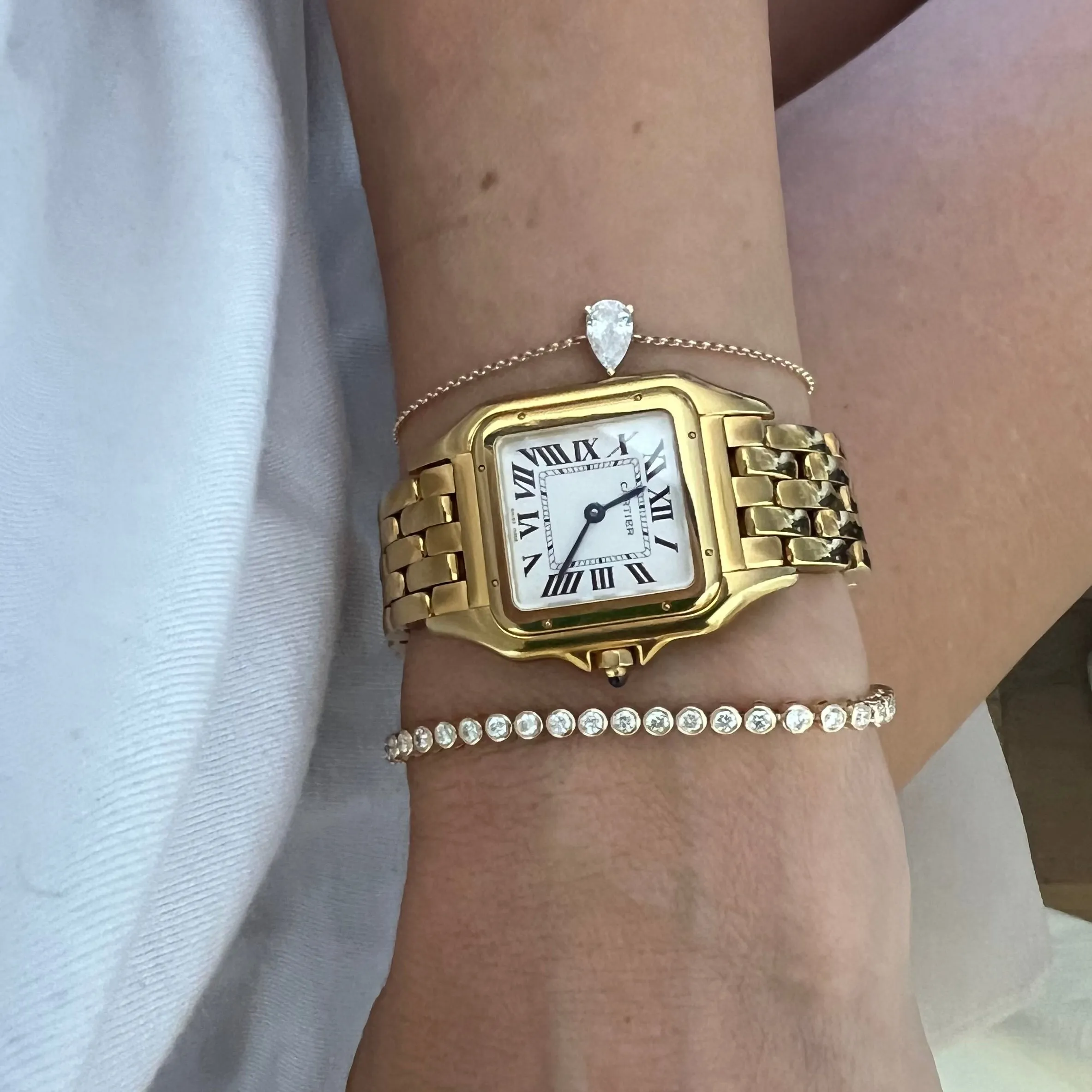 14KT Gold Diamond Lexie Bezel Set Tennis Bracelet