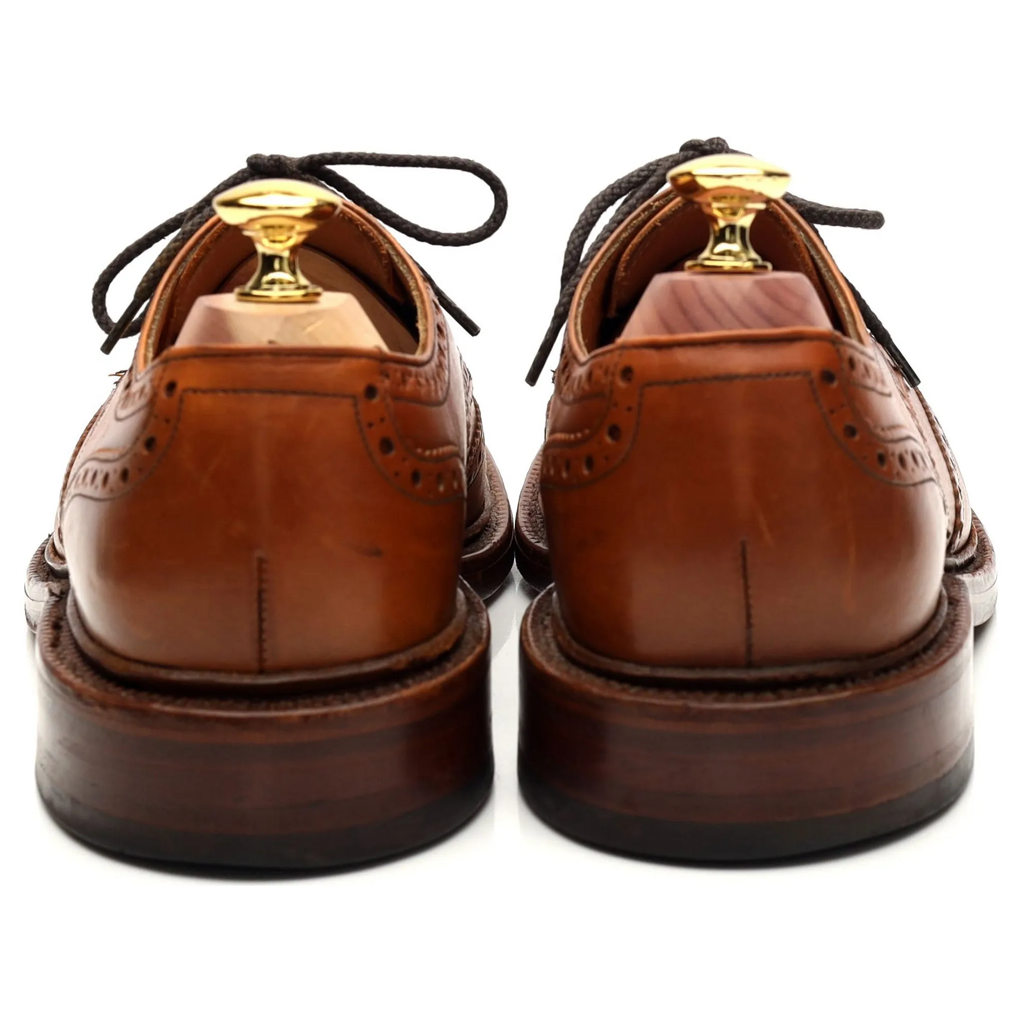 1880 'Chester 2' Tan Brown Leather Derby Brogues UK 7.5 F