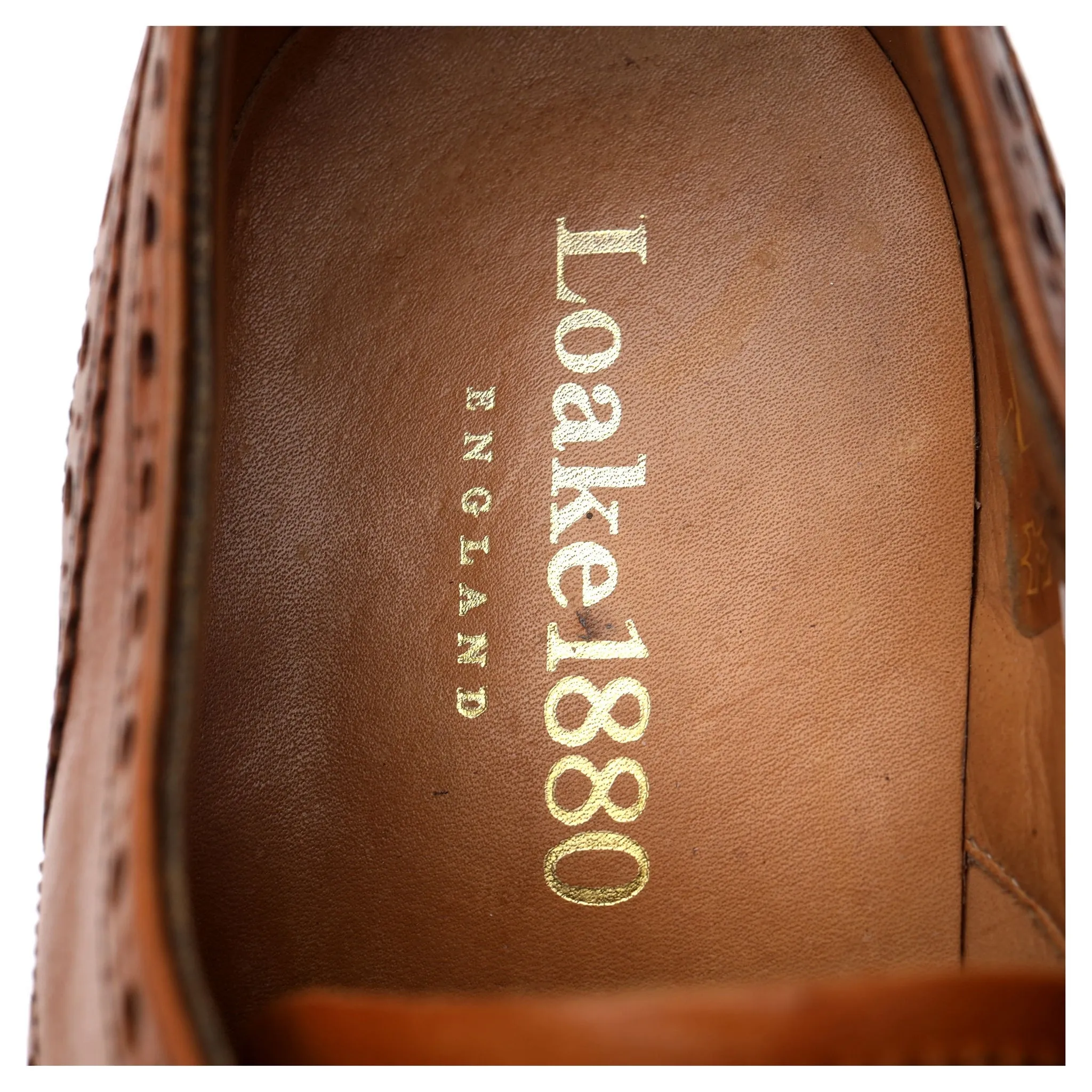 1880 'Chester 2' Tan Brown Leather Derby Brogues UK 7.5 F