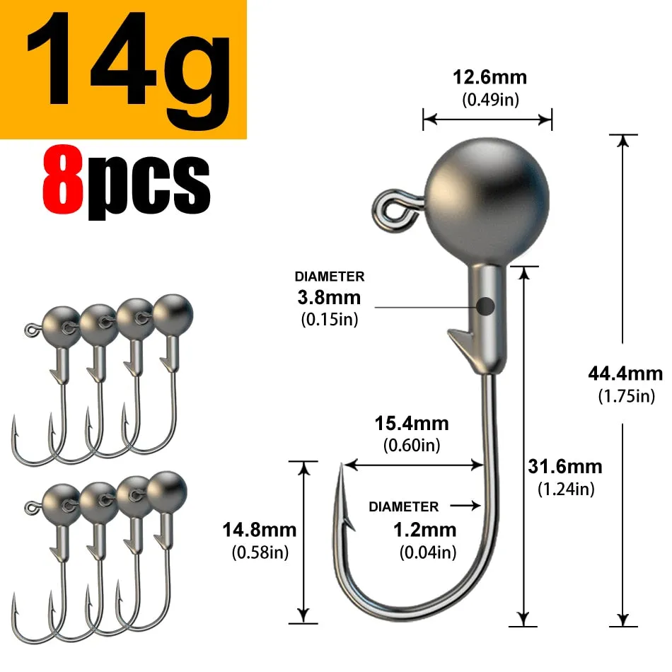 1g 2g 3g 4g 5g 10g 20g 22g 25g 28g Jig head fishing hook lure for soft bait