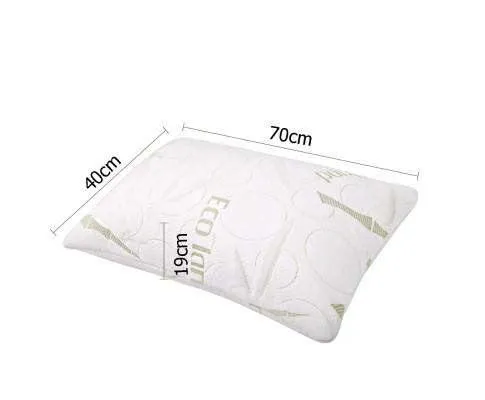 2 x Bamboo Pillow with Memory Foam