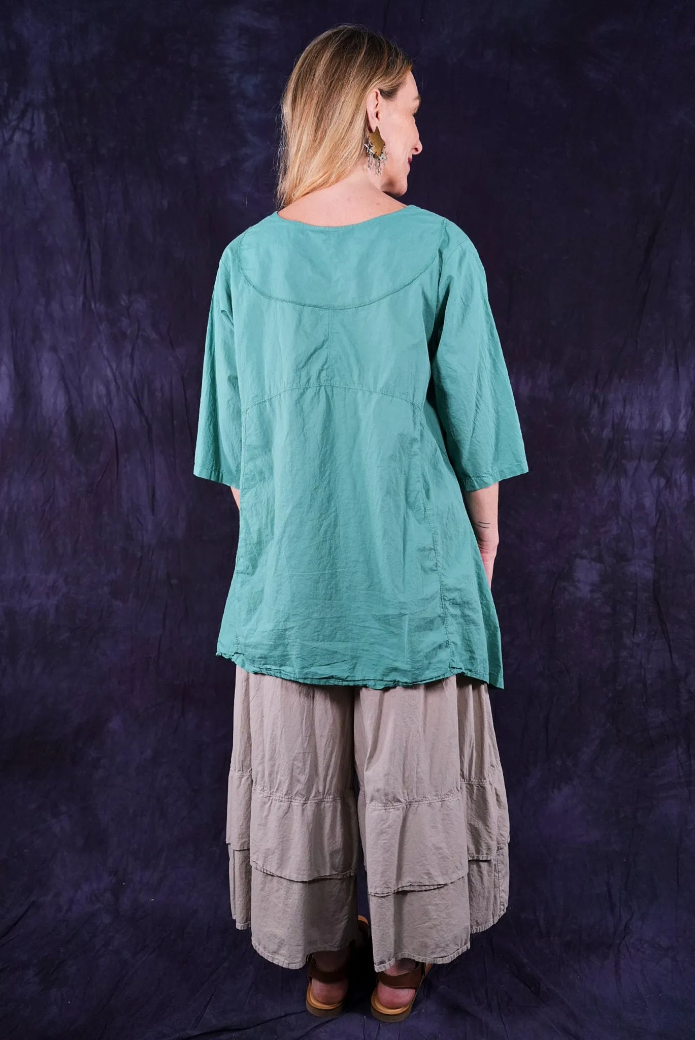 2133-2 Airy Crossover Tunic Jade-P