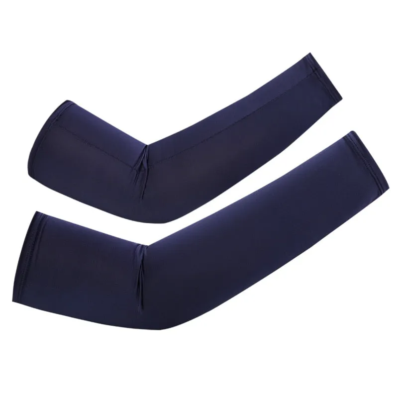 2pcs Sport Arm Sleeves Fishing and outdoors Arm Cover Sun UV Protection Sleeves With 5-finger Cuff