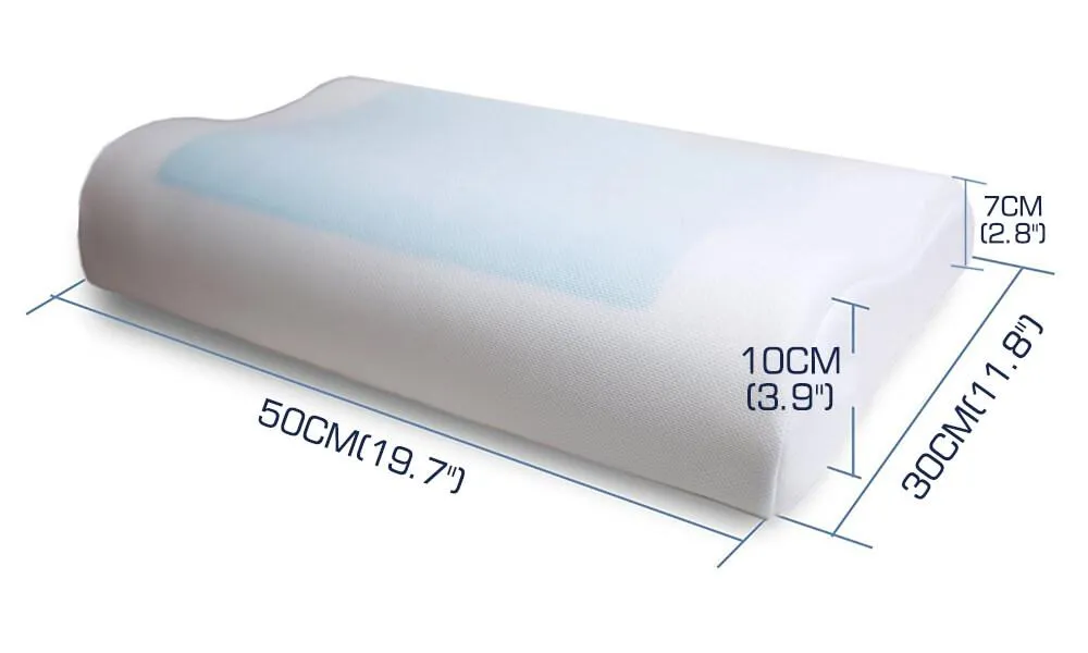 2x Supreme High Density Memory Foam Pillow Contour Cool Gel Home Hotel Top Cover