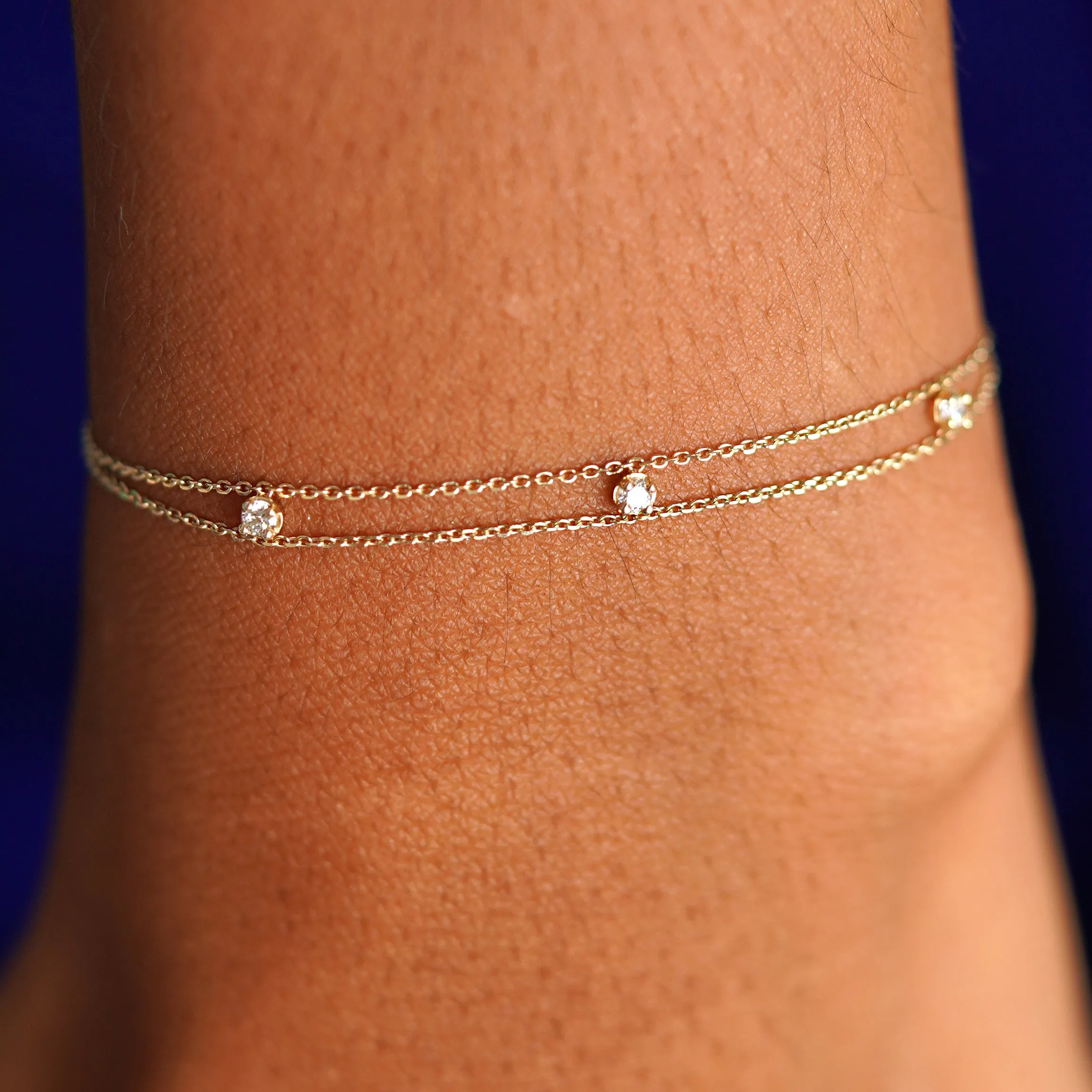 3 Diamond Cable Bracelet