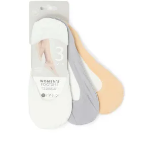 3 Pack Ladies Cotton Blend Invisible Socks - YIWU31011 / 317 444
