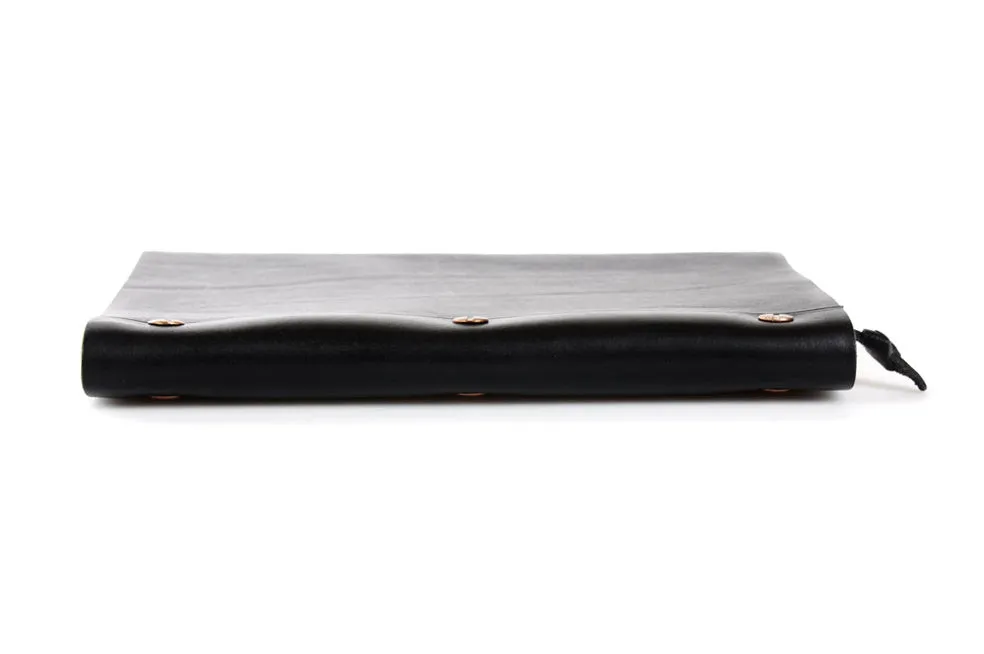 3-Screw Italian Leather Journal - Onyx Black