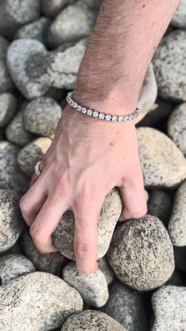 5MM Tennis Bracelet White Gold