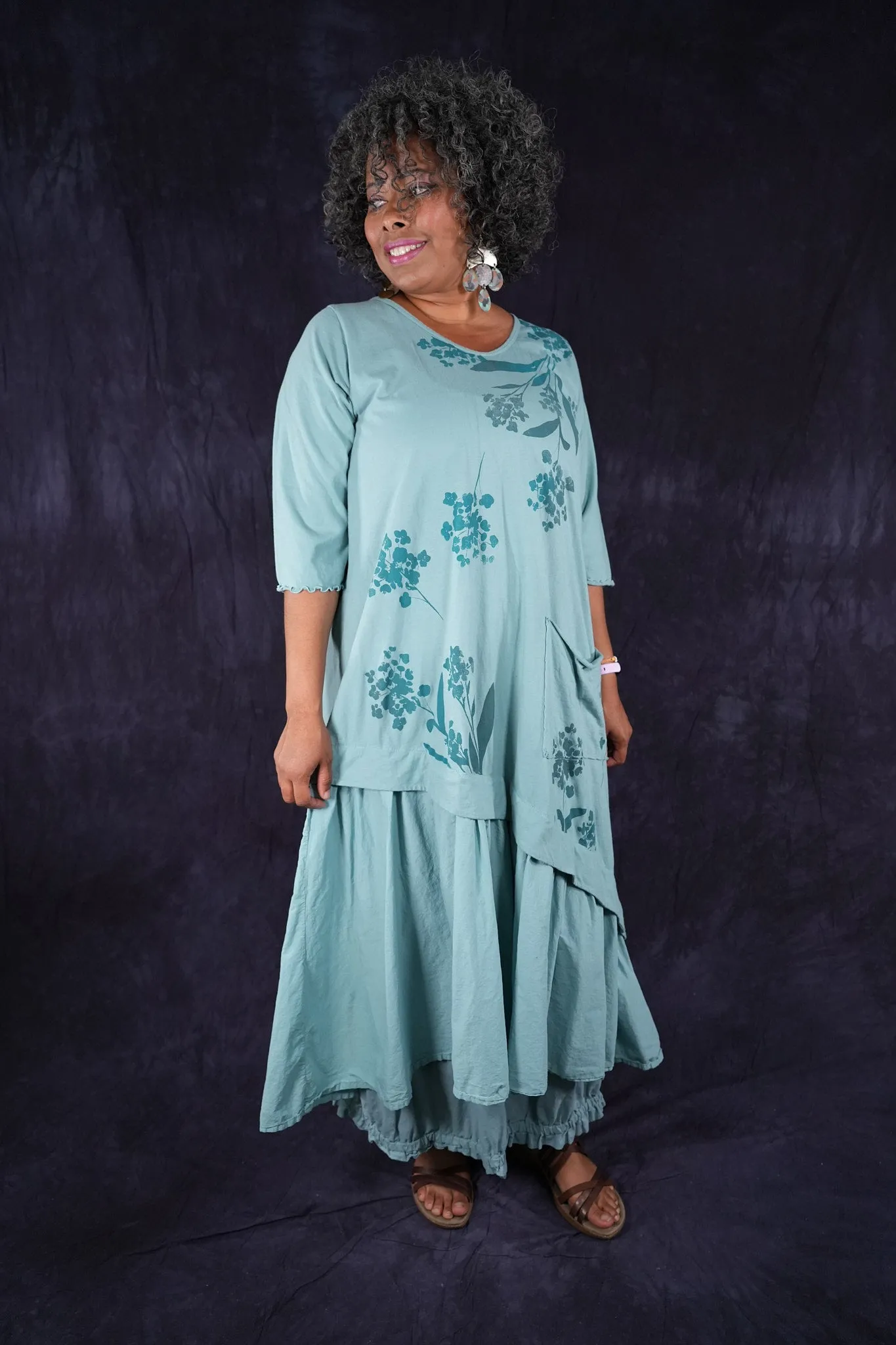 7252 Dahlia Dress Turquoise-P