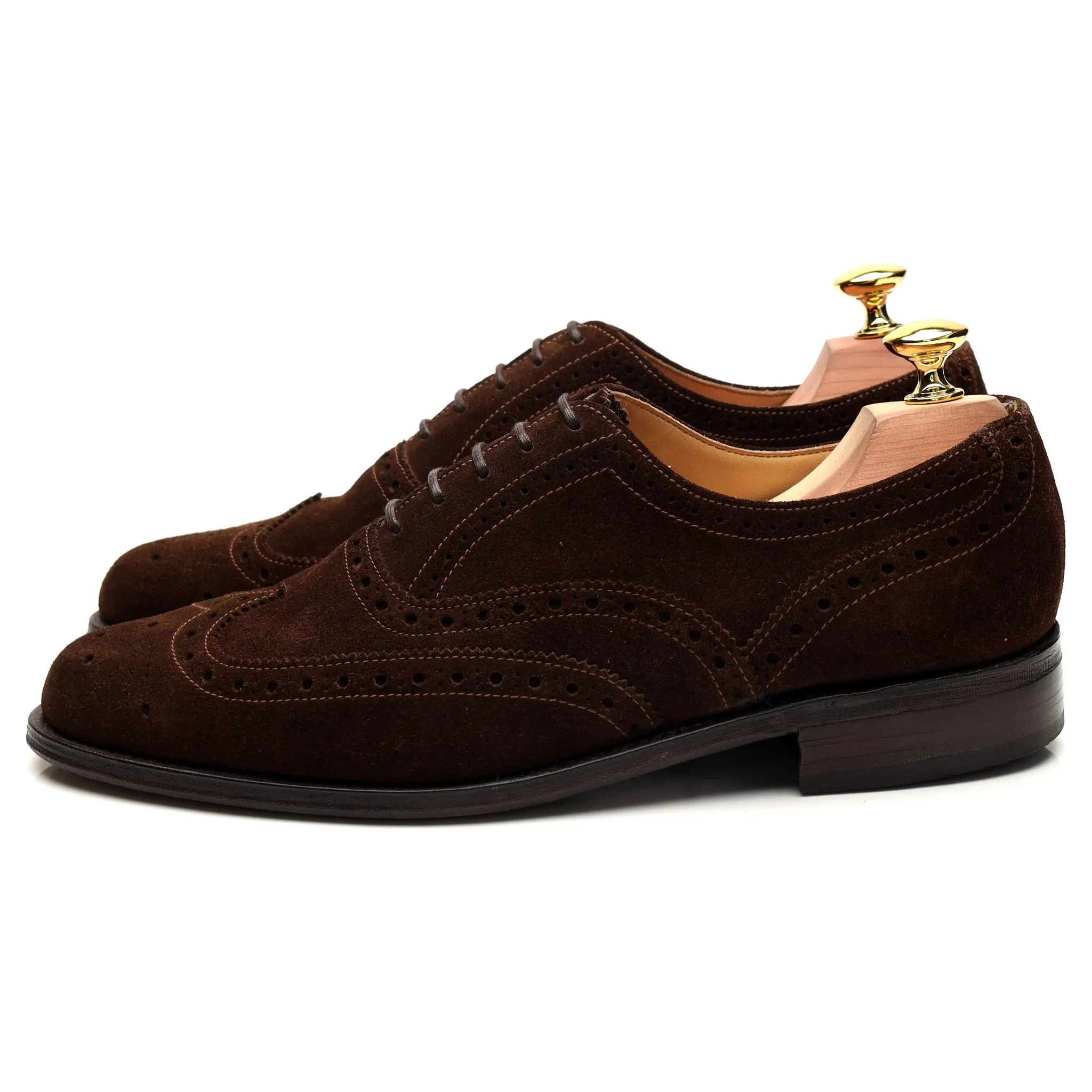 '758' Dark Brown Suede Oxford Brogues UK 7 F