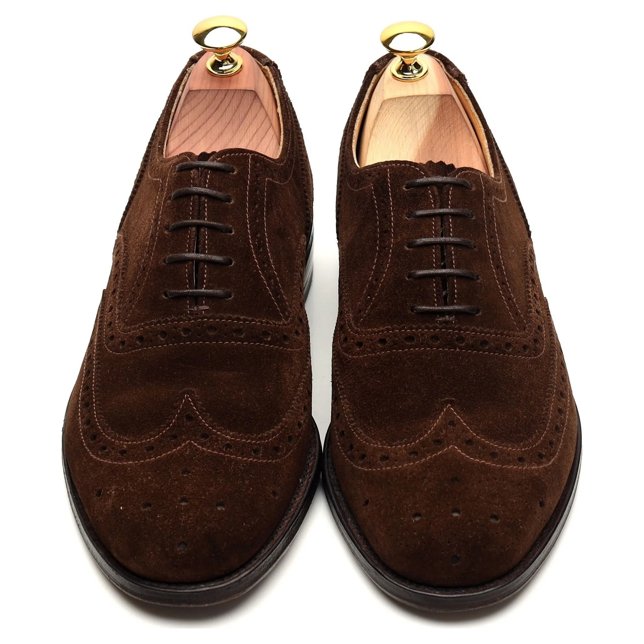 '758' Dark Brown Suede Oxford Brogues UK 7 F