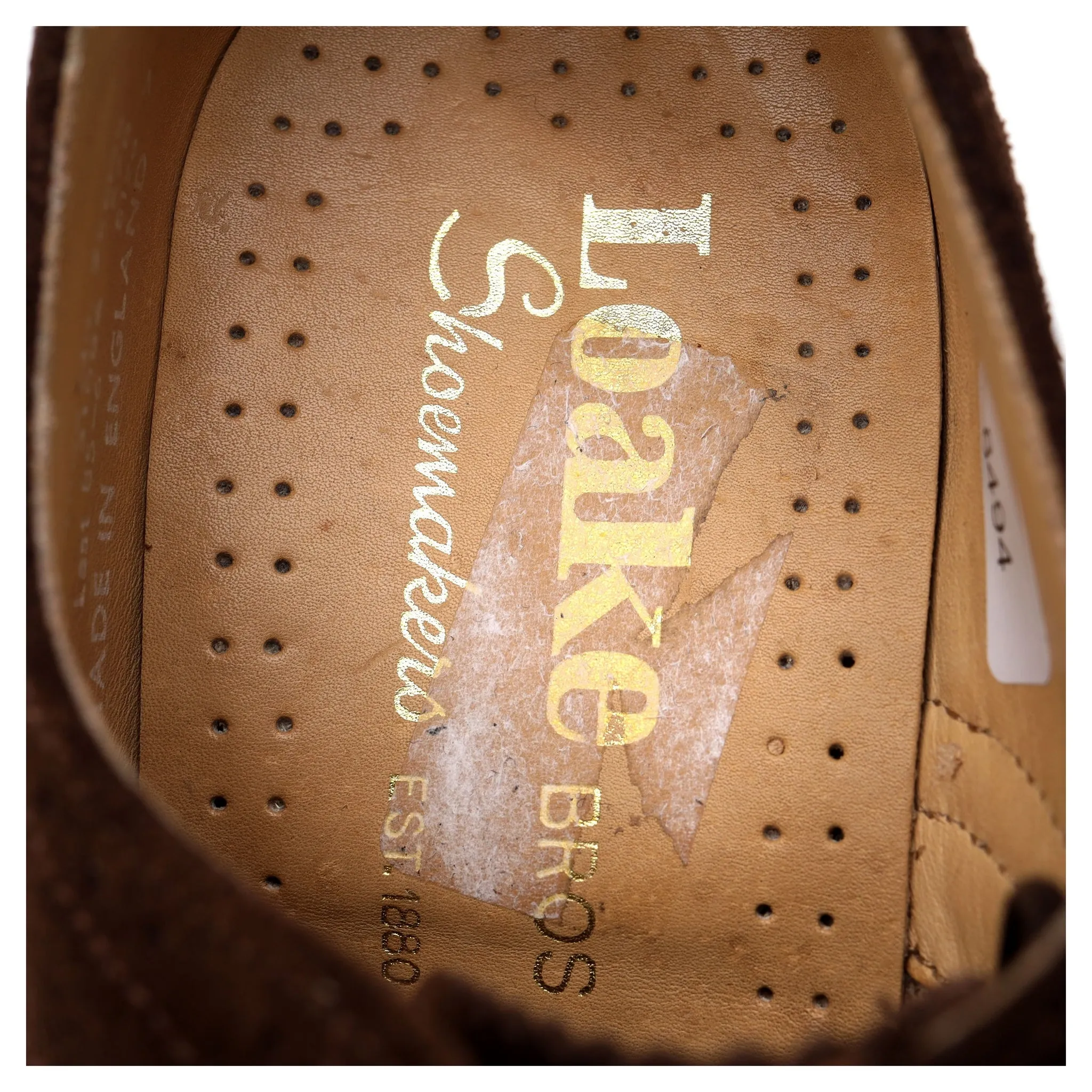 '758' Dark Brown Suede Oxford Brogues UK 7 F