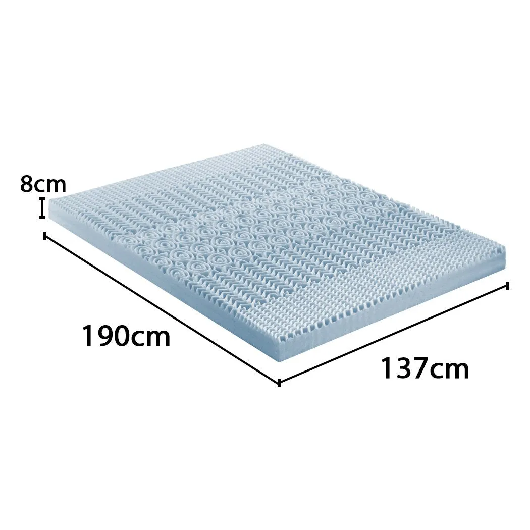8cm Bedding Cool Gel Memory Foam Bed Mattress Topper Bamboo Cover Double