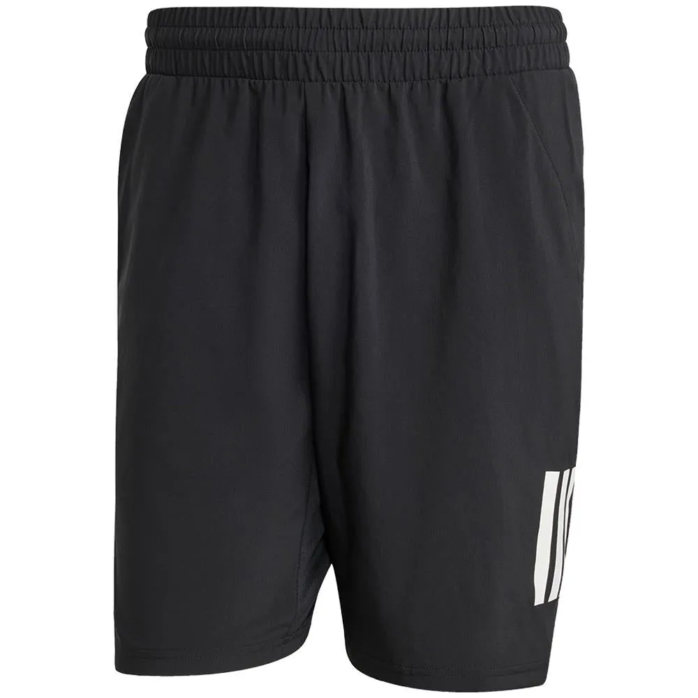adidas Men's Club 3 Stripe 7" Short - Black