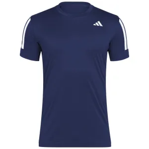 adidas Men's Club 3 Stripe Tee - Dark Blue