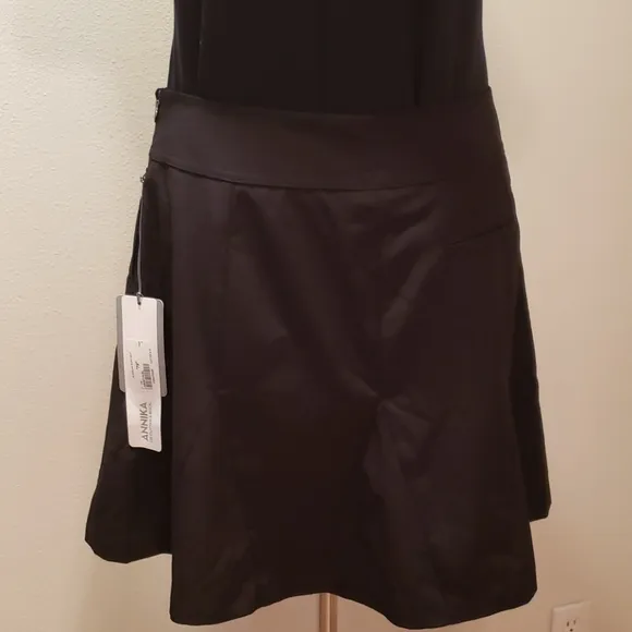 ANNIKA CUTTER &amp; BUCK BLACK SKORT CASUAL ATHLEISURE ACTIVEWEAR GOLF TENNIS SHORTS