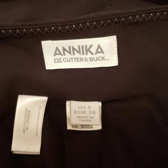 ANNIKA CUTTER &amp; BUCK BLACK SKORT CASUAL ATHLEISURE ACTIVEWEAR GOLF TENNIS SHORTS