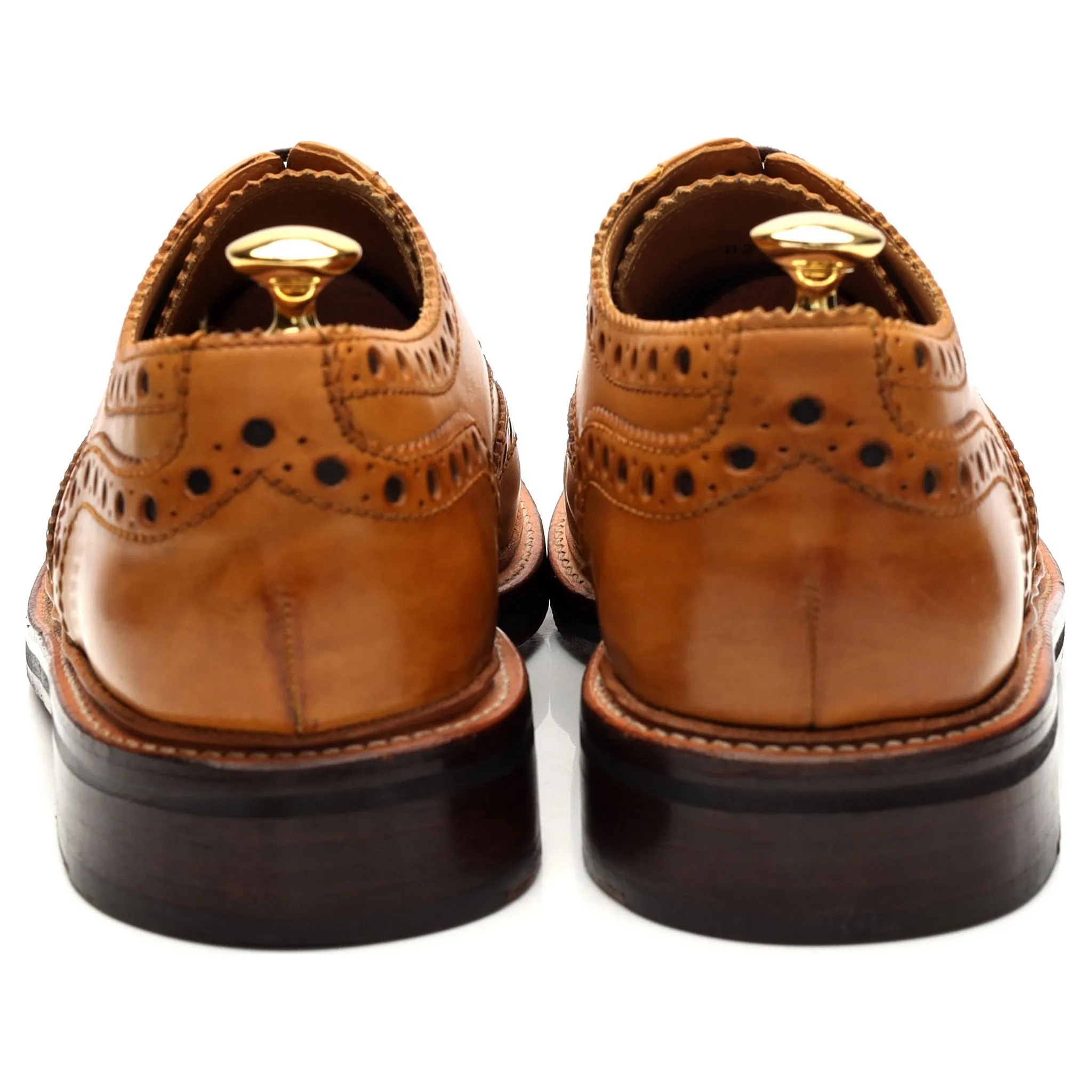 'Archie' Tan Brown Leather Derby Brogues UK 9 G