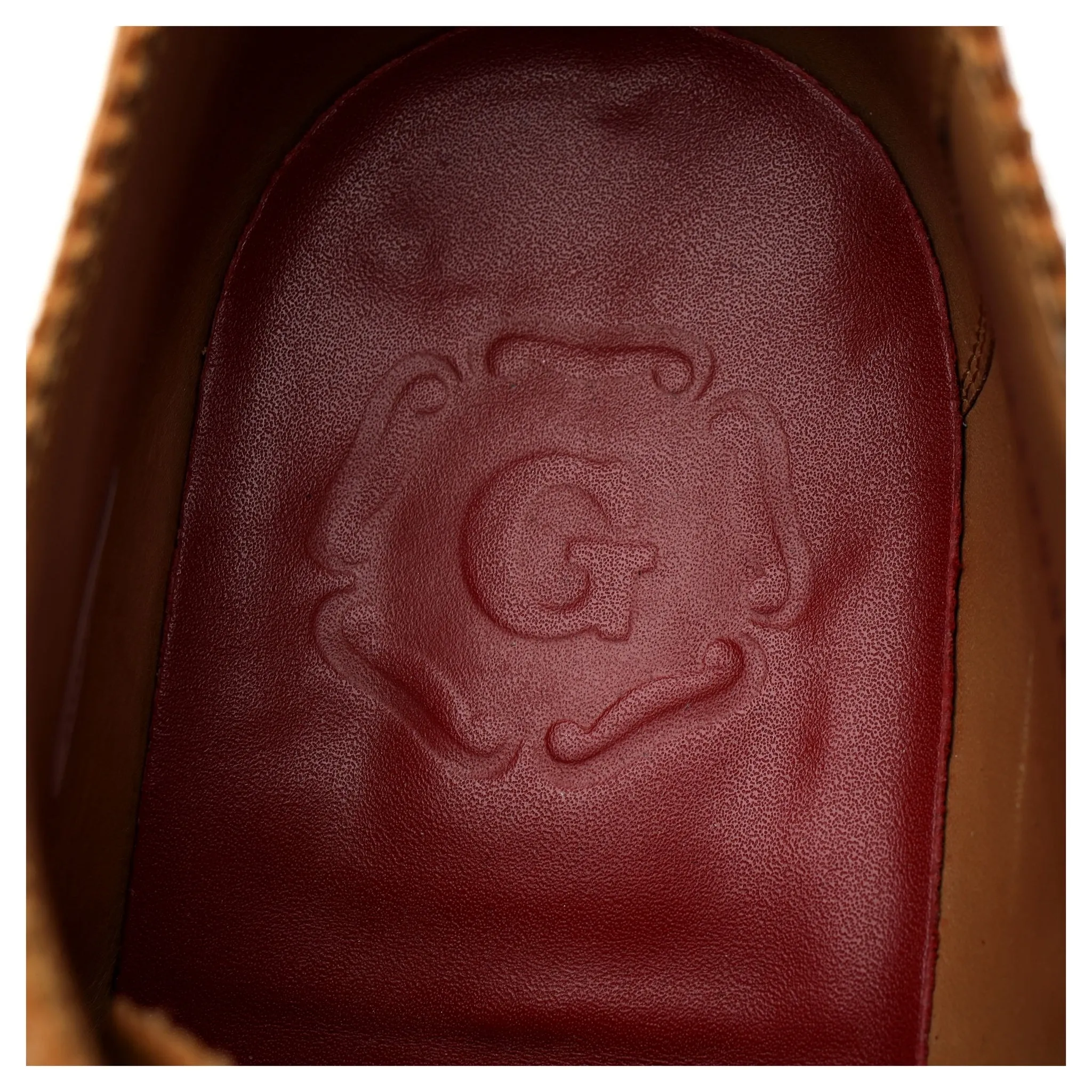 'Archie' Tan Brown Leather Derby Brogues UK 9 G