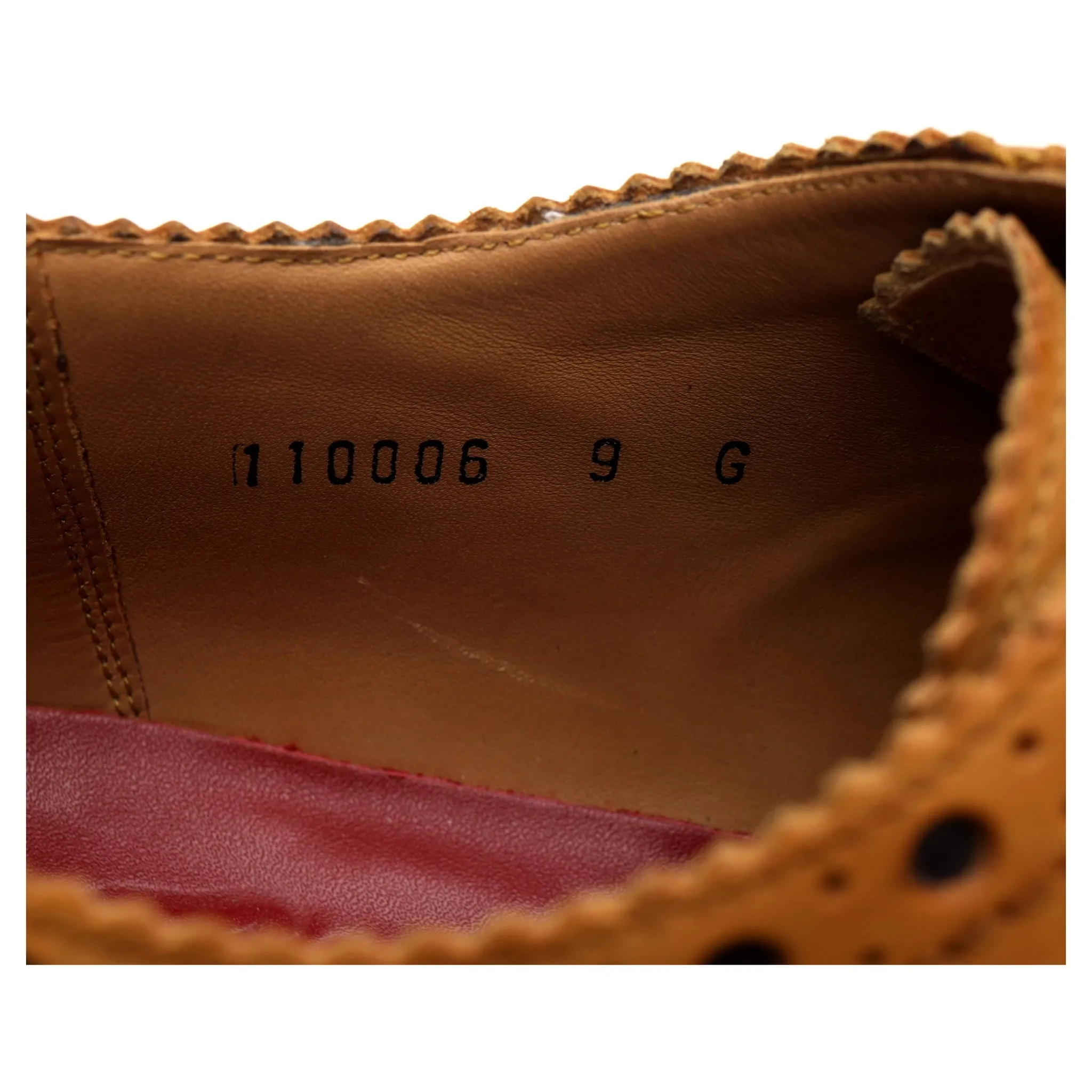 'Archie' Tan Brown Leather Derby Brogues UK 9 G