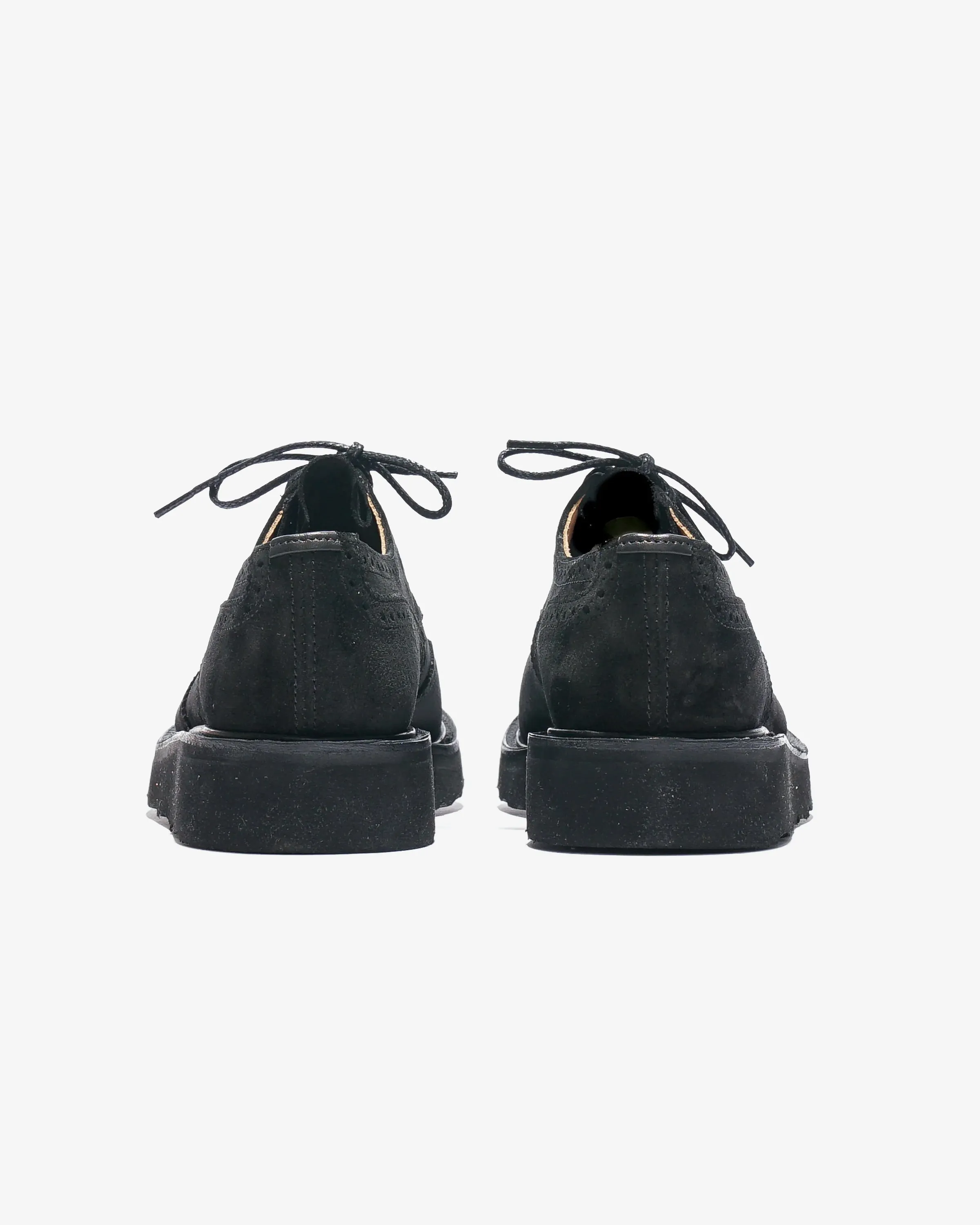 Asymmetric Gibson Brogue – Black Suede