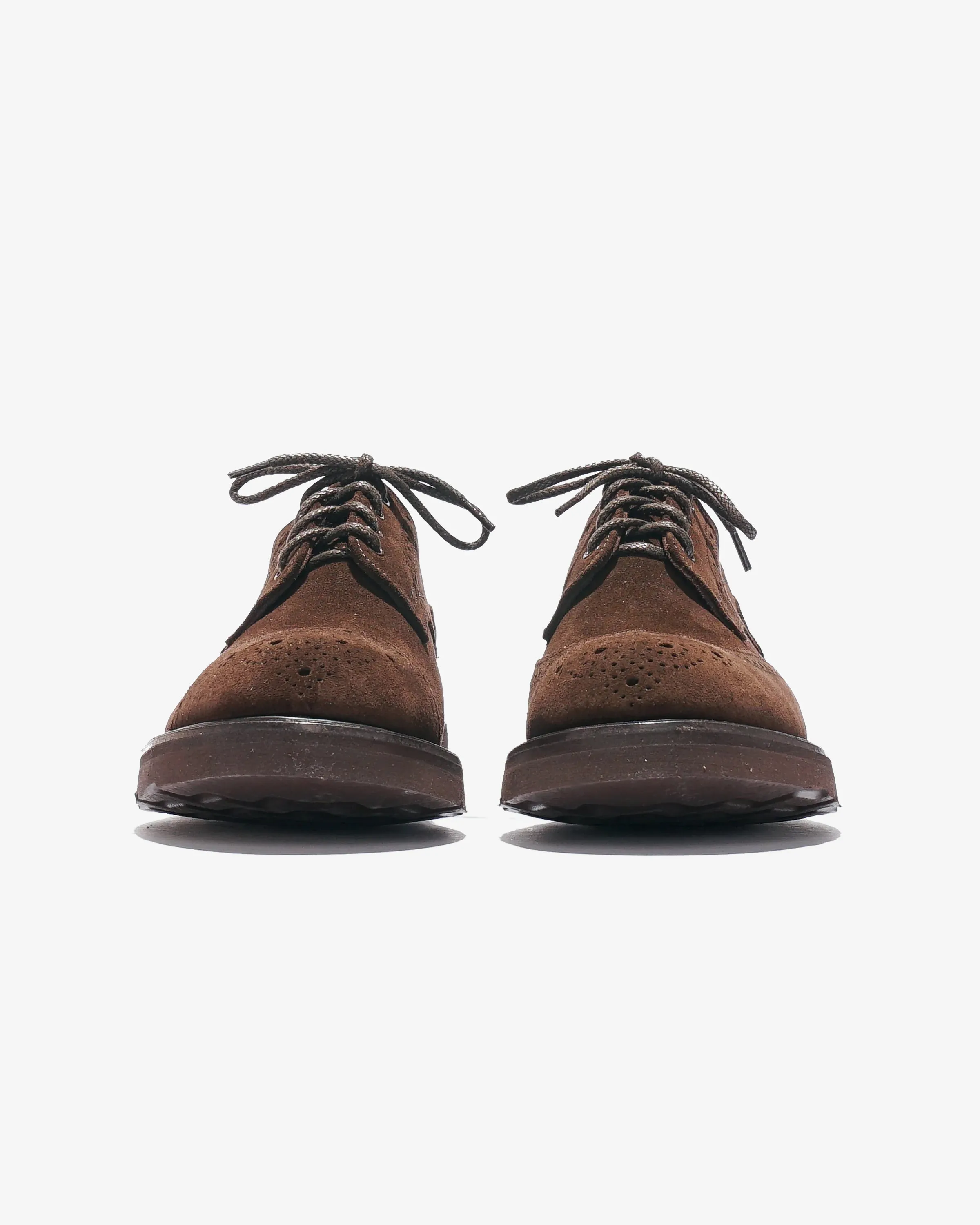 Asymmetric Gibson Brogue – Brown Suede