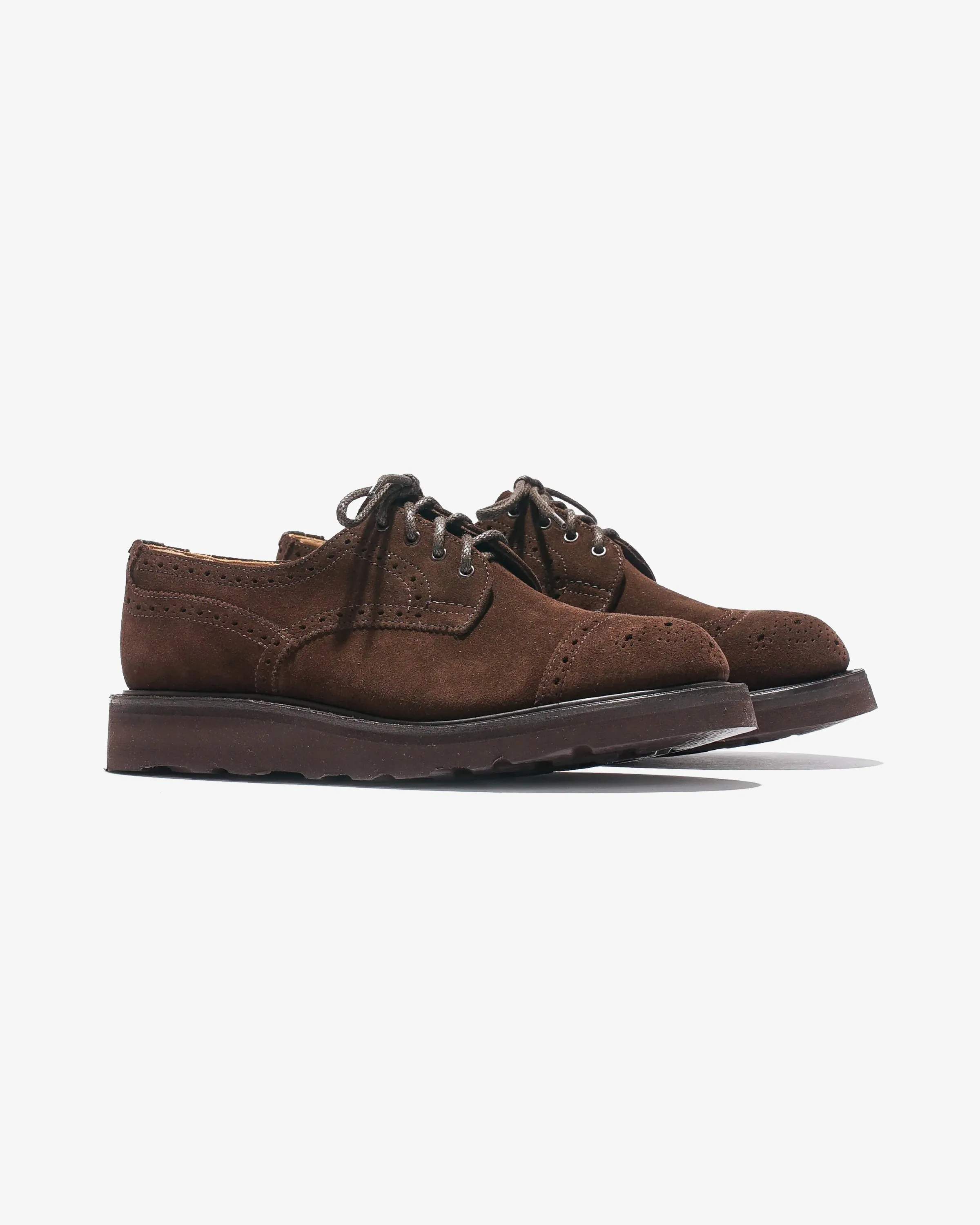 Asymmetric Gibson Brogue – Brown Suede
