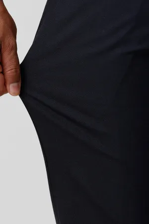 Auto Flux - Dark Black Stretchable Formal Trousers For Men | Ariser