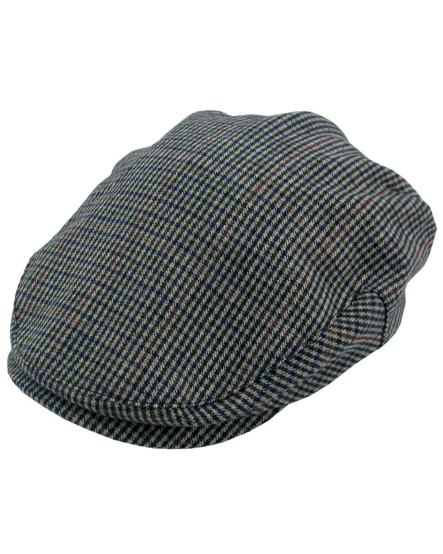 Avenel Wool Blend Fine Check Tweed Cap