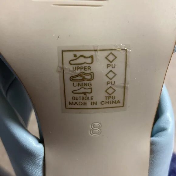 Azalea Wang chunky sandal in bone size 8
