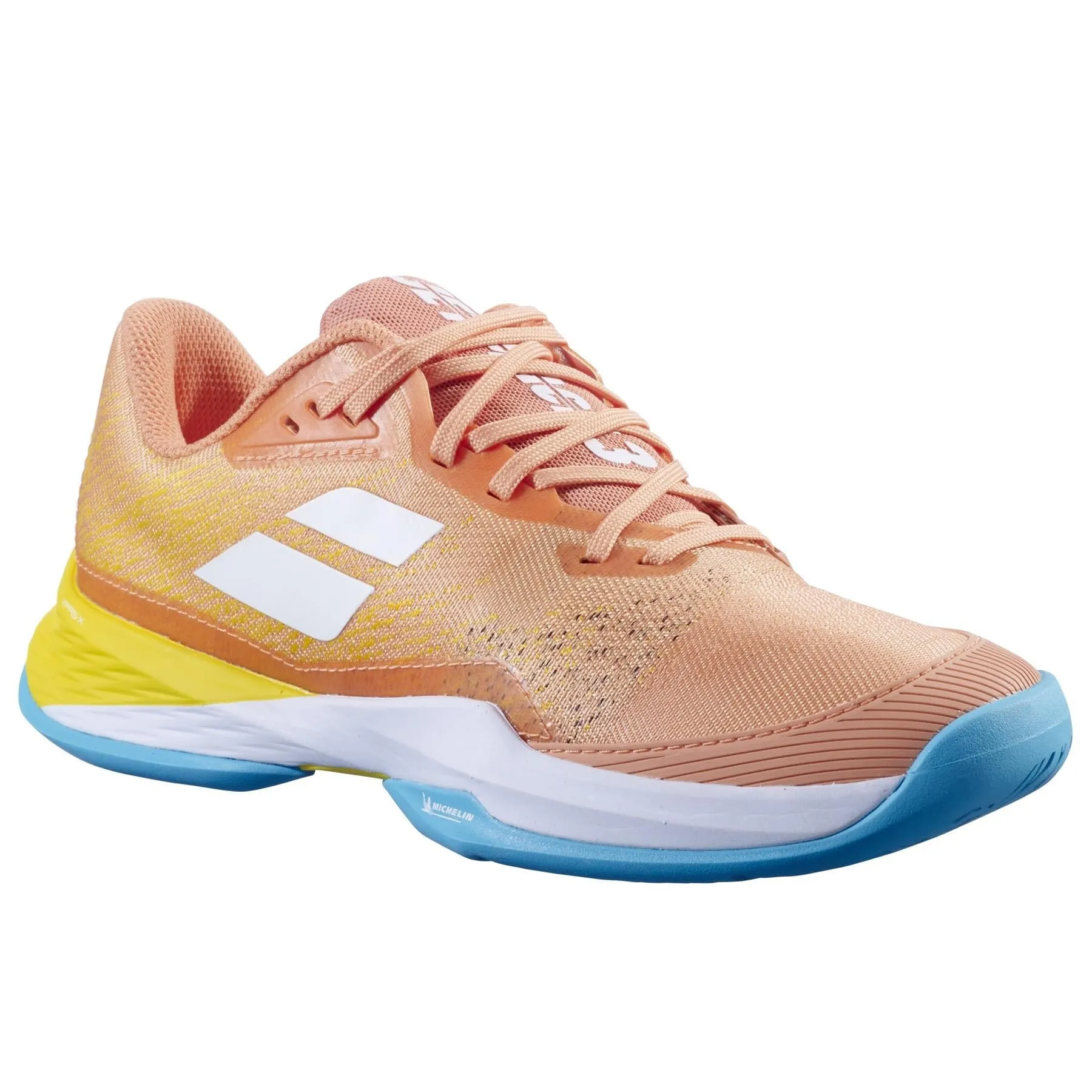 Babolat Jet Mach 3 2024 Womens Tennis Shoes - Coral / Gold Fusion