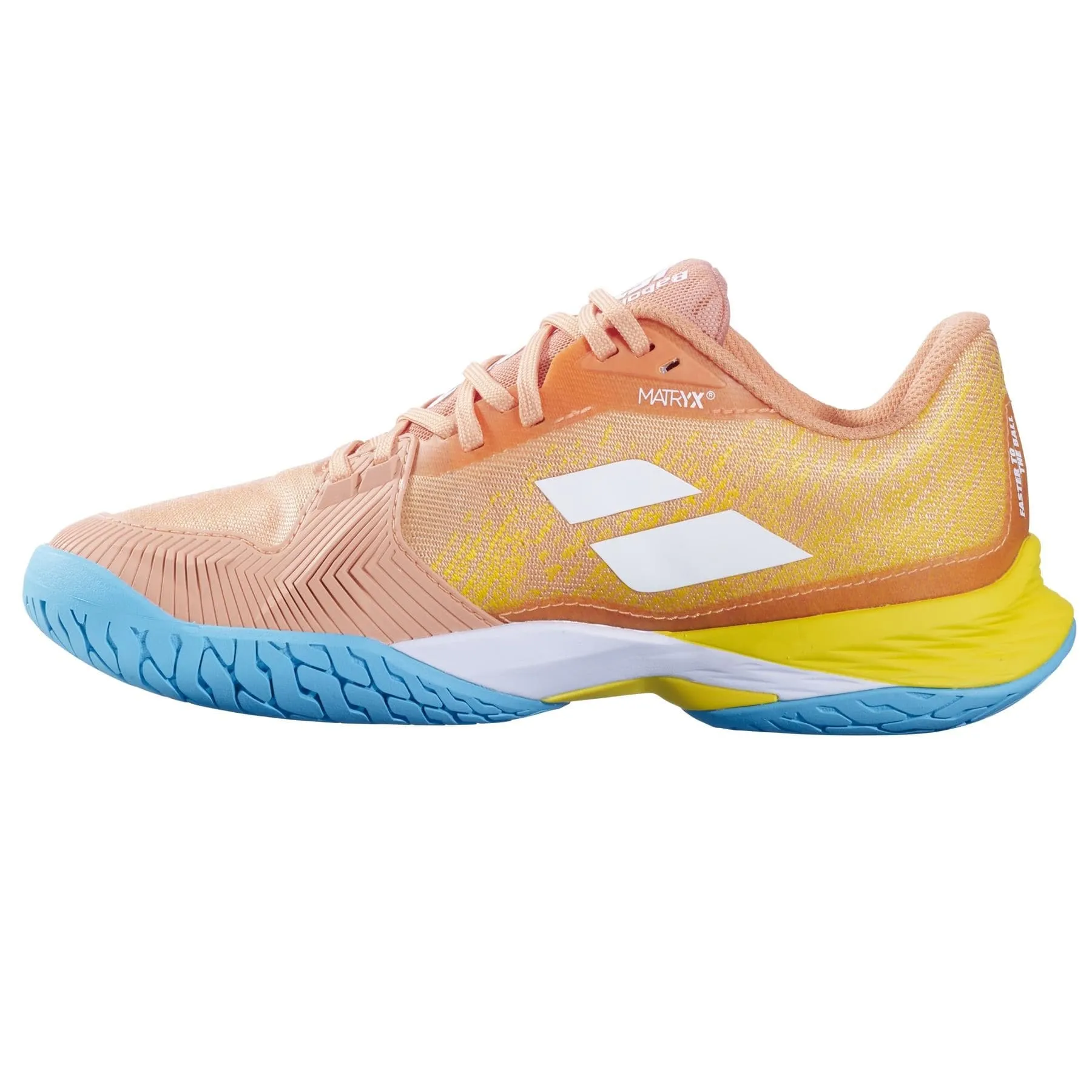 Babolat Jet Mach 3 2024 Womens Tennis Shoes - Coral / Gold Fusion