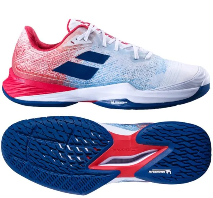 Babolat Jet Mach 3 All Court Mens Tennis Shoes - White / Estate Blue