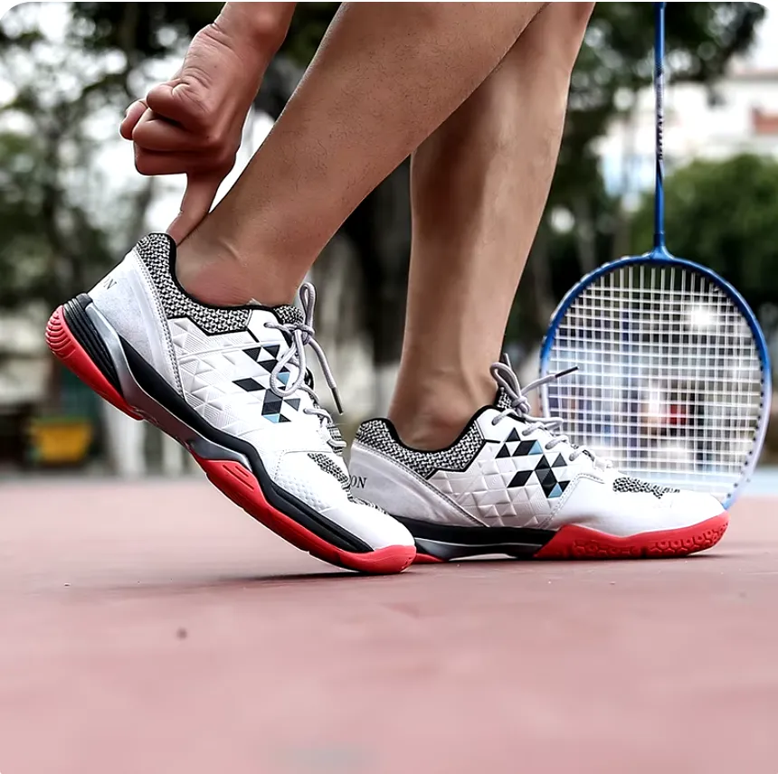 Badminton Value Shoes - Unisex - White/Red