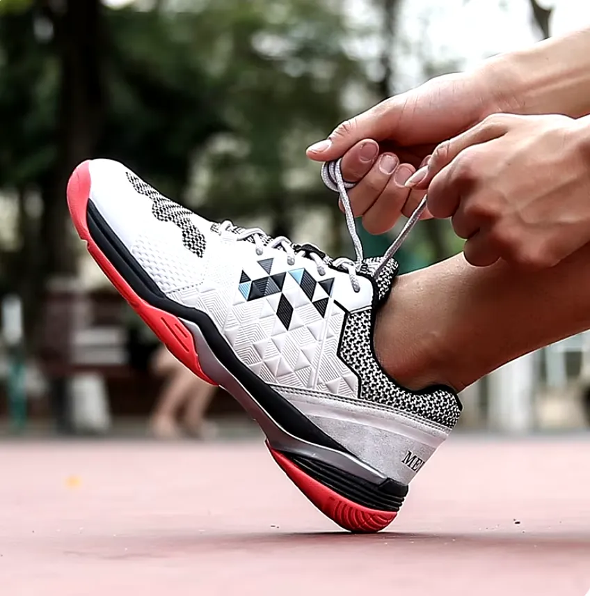 Badminton Value Shoes - Unisex - White/Red