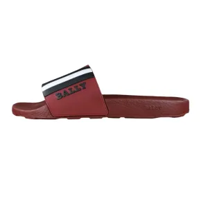Bally Mens Saxor Red Rubber Slides