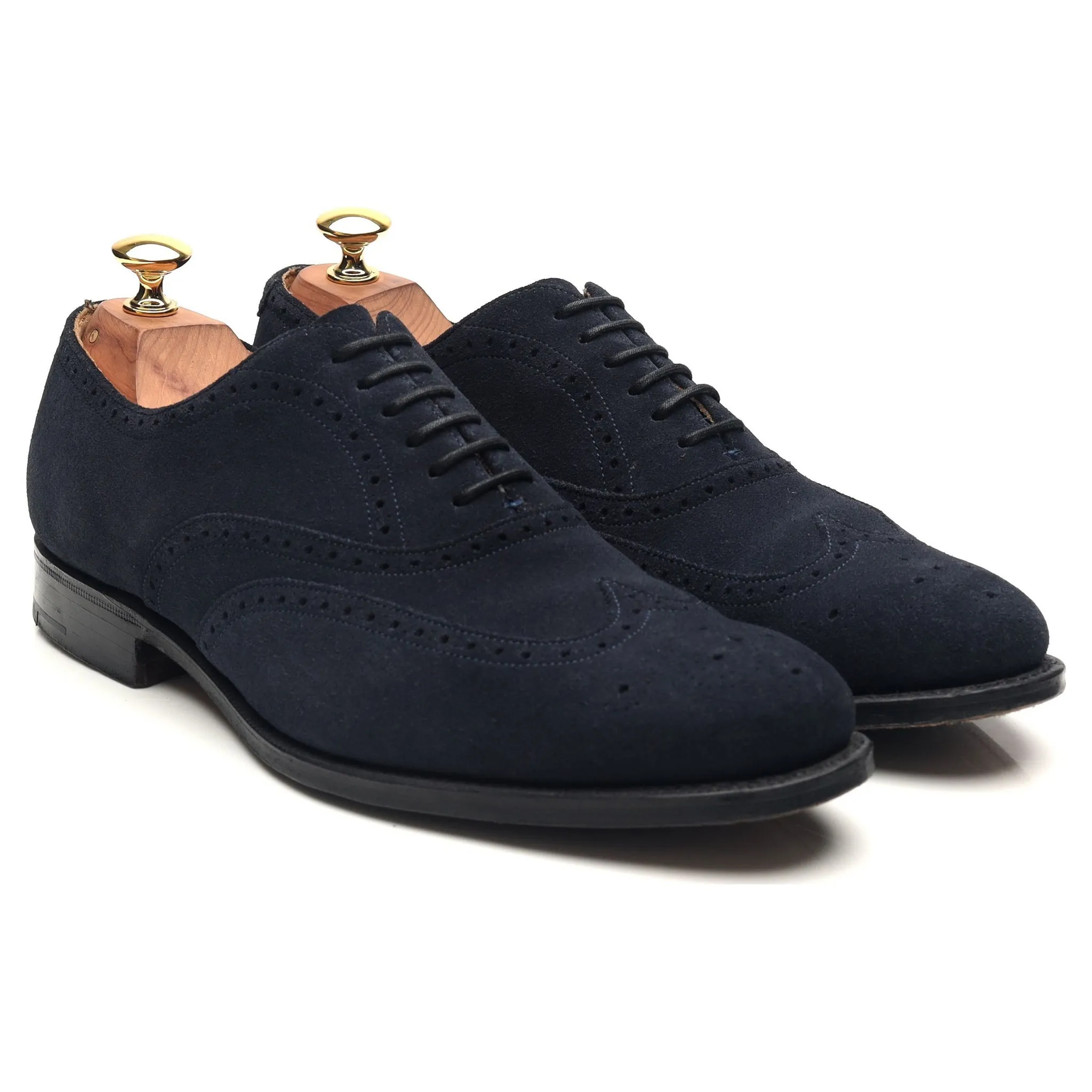 'Berlin' Navy Blue Suede Brogues UK 6 G