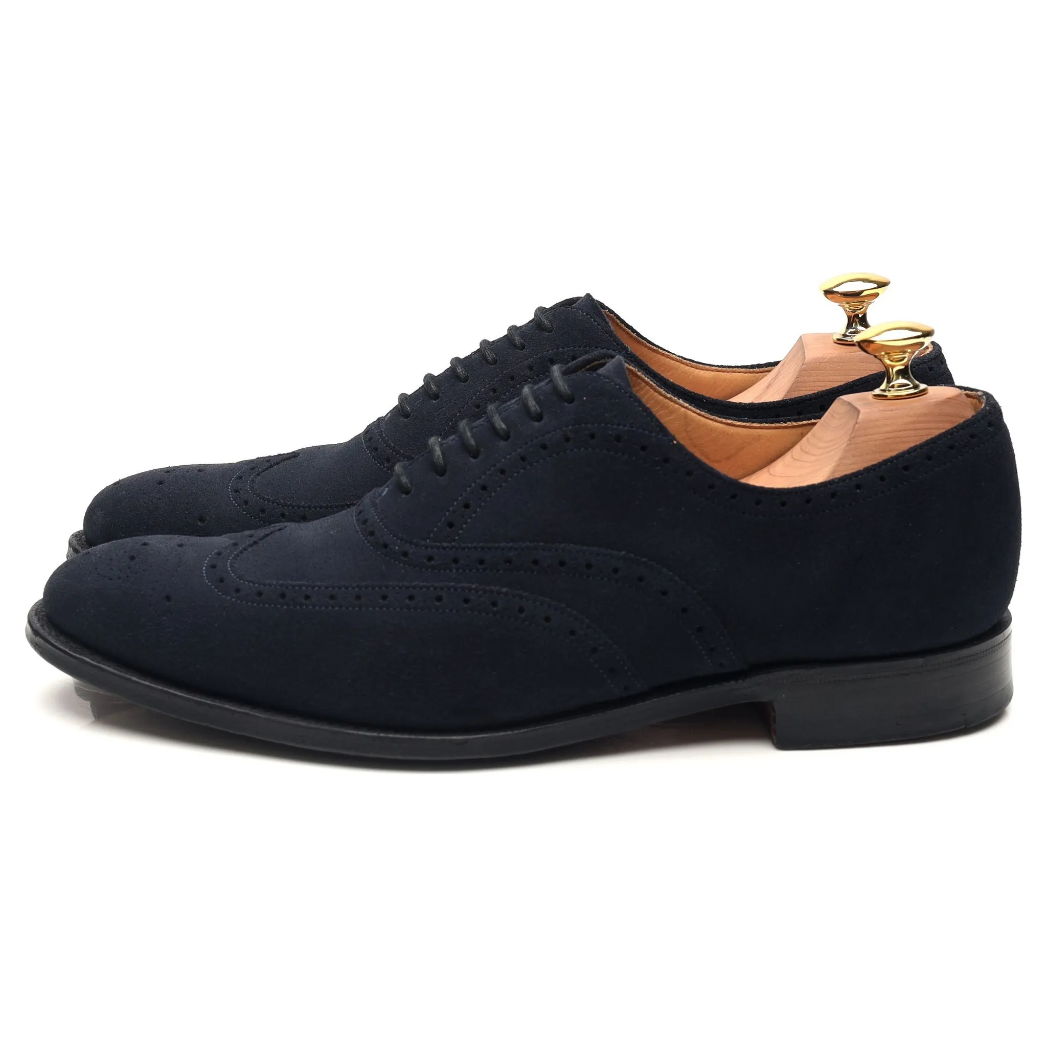 'Berlin' Navy Blue Suede Brogues UK 6 G