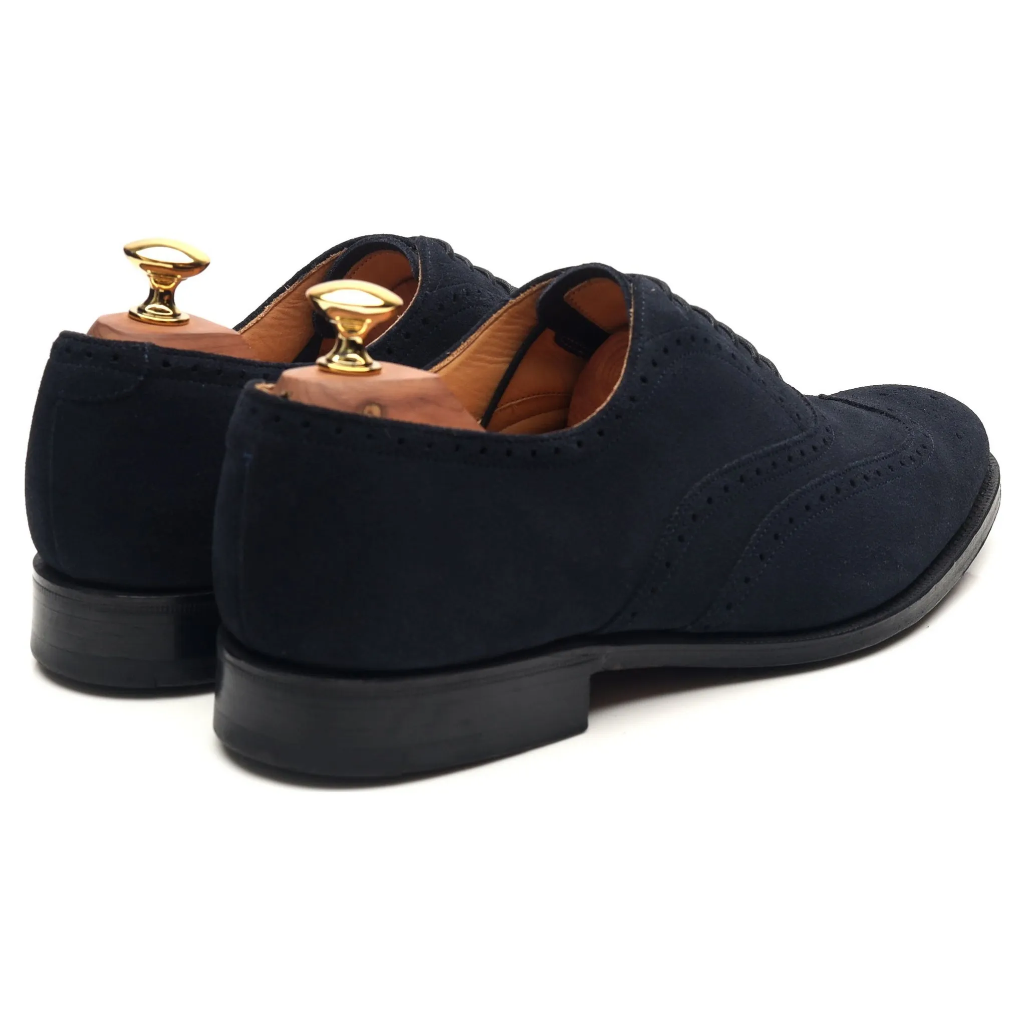 'Berlin' Navy Blue Suede Brogues UK 6 G