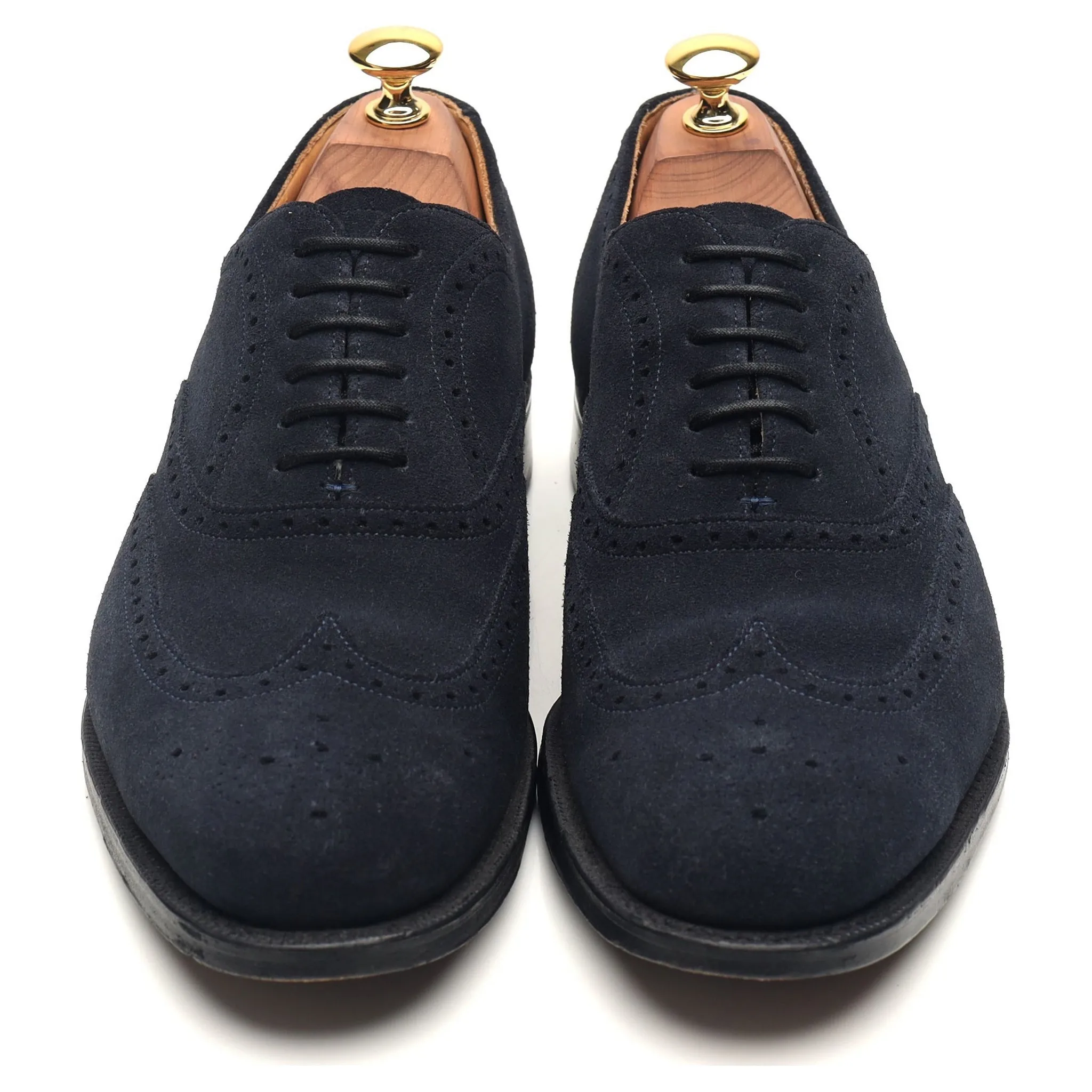 'Berlin' Navy Blue Suede Brogues UK 6 G
