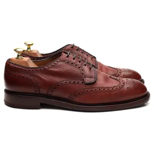 'Bexhill' Burgundy Grain Leather Derby Brogue UK 8 F