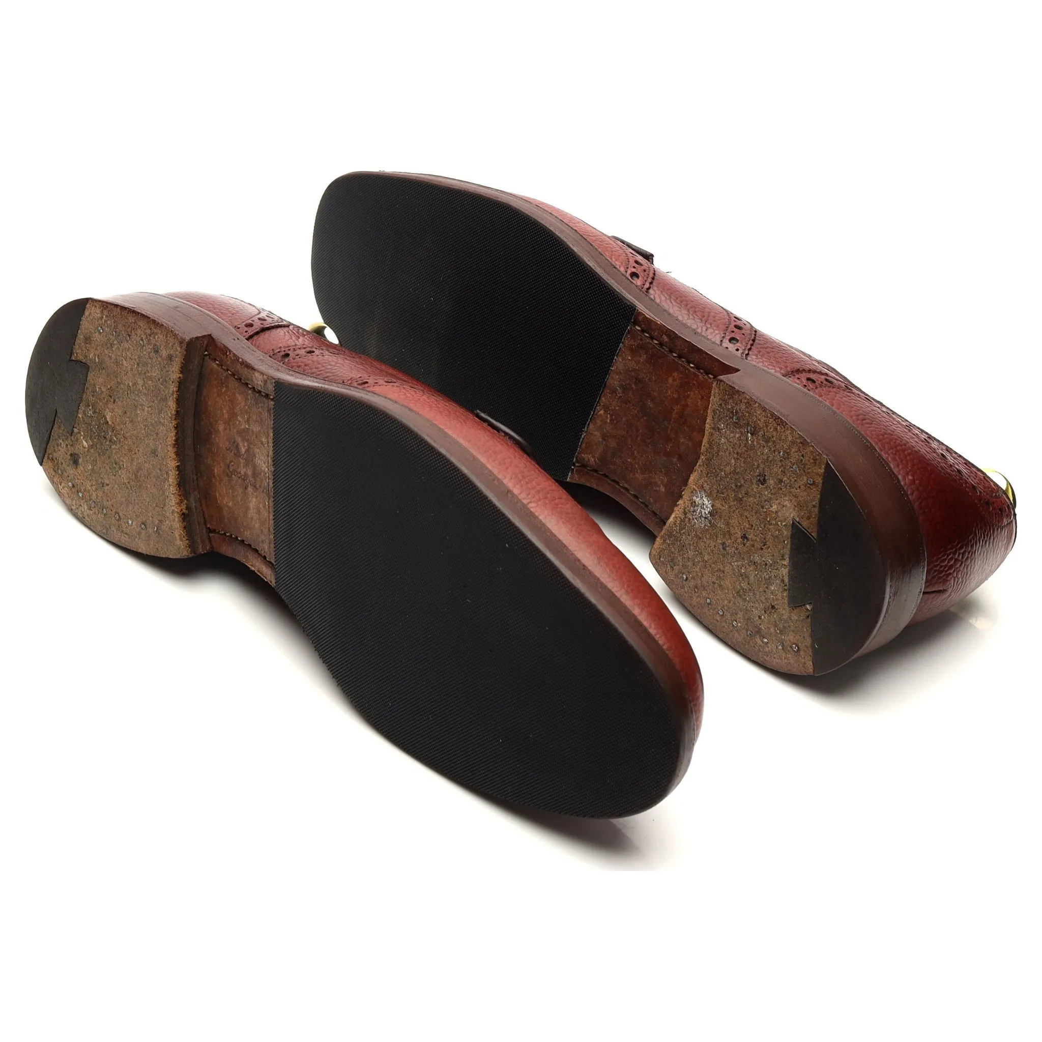 'Bexhill' Burgundy Grain Leather Derby Brogue UK 8 F