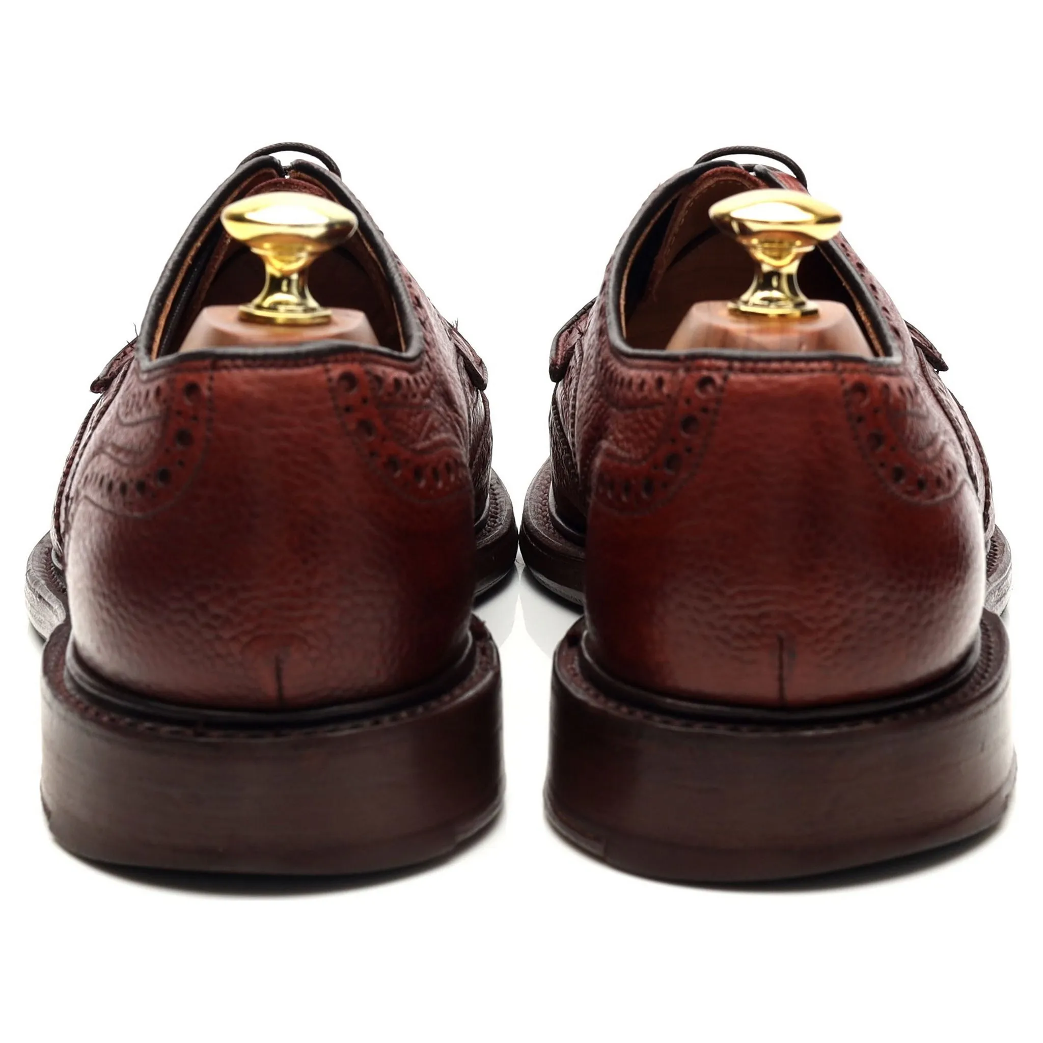 'Bexhill' Burgundy Grain Leather Derby Brogue UK 8 F