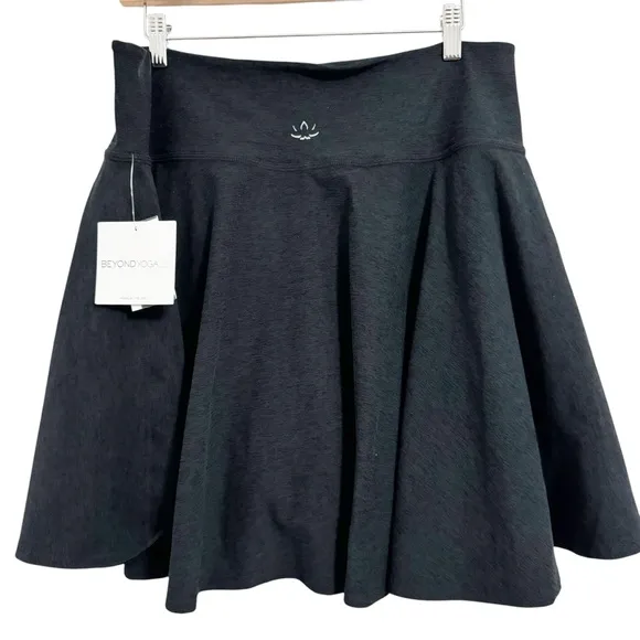 Beyond Yoga Hot Shot Circle Skirt Skort Dark Night Black NWT Size 2X
